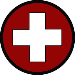 Vector illustration of an icon sign of the first aid symbol button