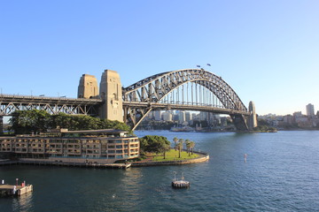 Naklejka premium Sydney Harbor Bridge, from the back of a Cruise Ship