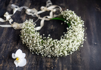 Gypsophila paniculata flowers in bridal concept
