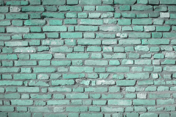 green brick wall background