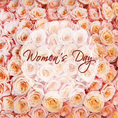 ready flyer for Women's Day, from many roses