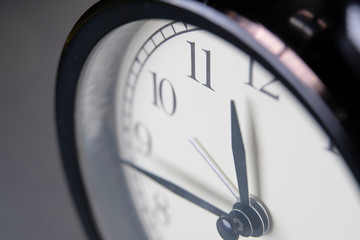 The image of a clock close up