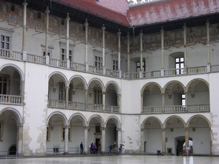 Obraz premium Krakow, Poland, Wawel Castle Courtyard