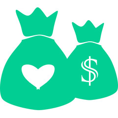 Zakat icon on white background. Simple vector of ramadan icon for ui and ux, website or mobile application. Ramadan and eid mubarak. Zakat al-fitr are charity taken for the poor