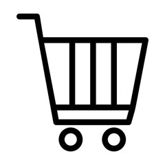 Shopping cart icon. Online store, e-commerce website basket sign. Supermarket trolley symbol.