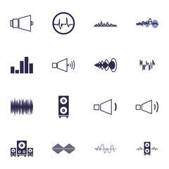 Isolated waves and music fill style icon vector design