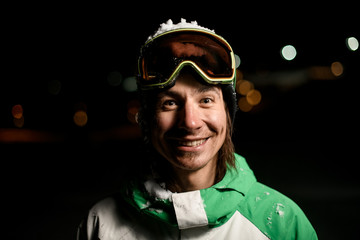 Portrait of a ginger guy in sports glasses