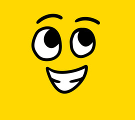 Cartoon Stylized Emoticon Face Background