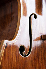 double bass close up
