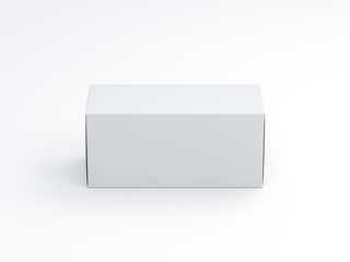 Small White Box Mockup on white background