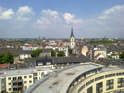 Panorama &uuml;ber K&ouml;ln vom 4711 Geb&auml;ude