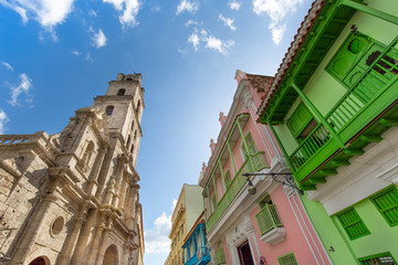 Famous San Francisco Square (Plaza de San Francisco de Asis) in Old Havana, named after the nearby...