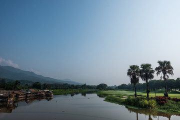 The old town was abandoned after being flooded at a dam in the central region of Thailand.