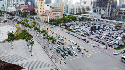 Aerial Photos of the Skyline in Downtown Miami