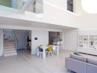 interior of a two level apartment