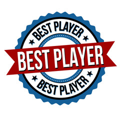 Best player label or sticker