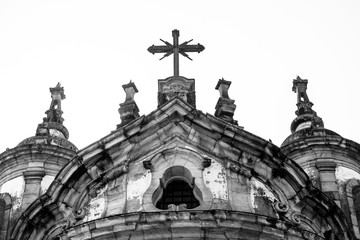 A church at Ouro Preto, Minas Gerais, Brazil. Ouro Preto is former capital of the state of Minas Gerais, Brazil. This city used to be a very rich city from gold mining.