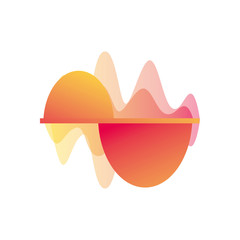 Isolated wave gradient style icon vector design