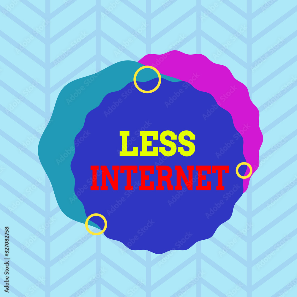 Aufkleber conceptual hand writing showing less internet. concept meaning having no way of connecting or access