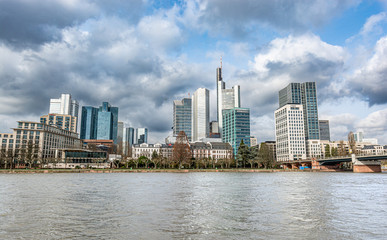 Fototapeta na wymiar View of the city skyline of Frankfurt am Main