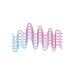 Isolated wave gradient style icon vector design