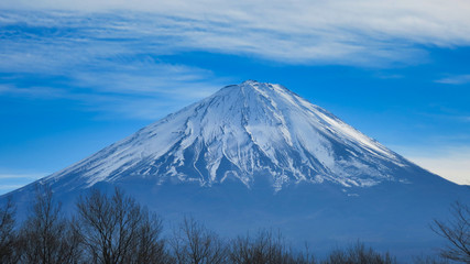 富士山, フジ, 雲, 雪, 風景,青空
