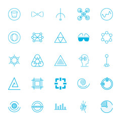 Isolated futuristic line style icon set vector design
