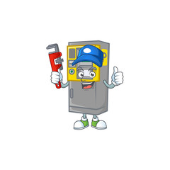 Smiley Plumber parking ticket machine on mascot picture style