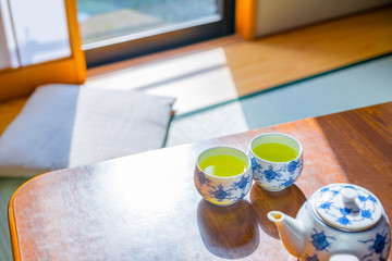 和室と日本茶