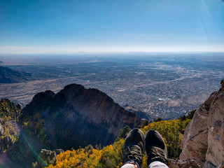 Lonely Albuquerque Mountains, New Mexico, sandy ridge	