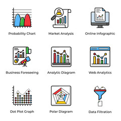  Graphical Representation Flat Vectors Pack 