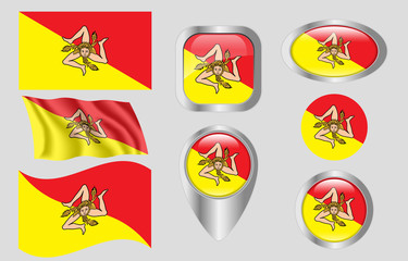 Flag of Sicilian, Italy