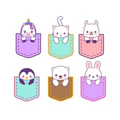 cute kawaii pocket animals