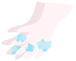 手洗いをしている手のイラスト