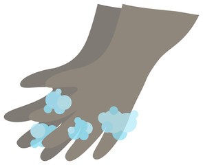 手洗いをしている手のイラスト