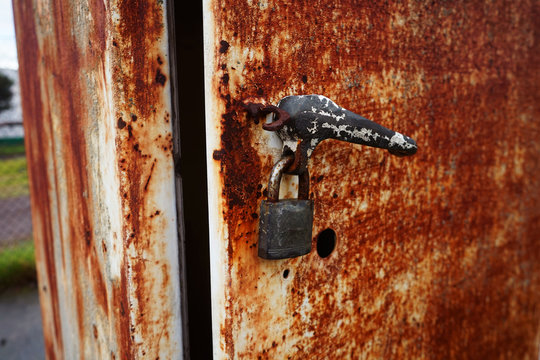 Door with old lock