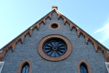 Close up of church building