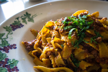 Fettuccine Bolognese Pasta Dish