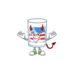 A cruel devil USA stripes glass Cartoon character design