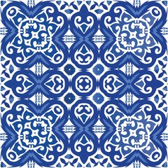 Ethnic ceramic tile in portuguese azulejo.