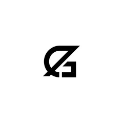 GE EG E G Letter Logo Design Vector