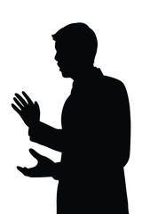 Business man silhouette vector