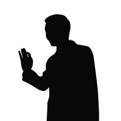 Business man silhouette vector