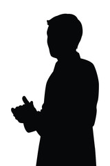 Business man silhouette vector