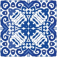 Decorative color ceramic azulejo tiles.