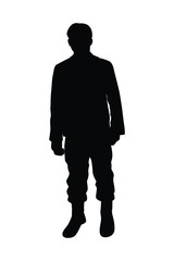 Standing man silhouette vector 