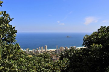 paisagem do bairro de São Conrado visto da estrada das canoas