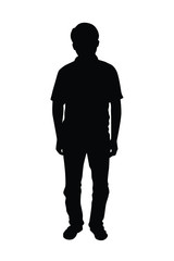 Standing man silhouette vector 