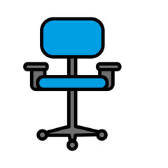 Office chair icon vector