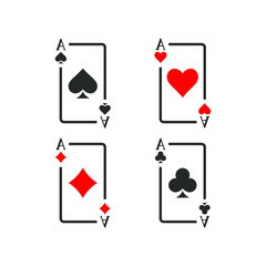 Card suit icon template color editable. Card suit symbol vector sign isolated on white background illustration for graphic and web design.